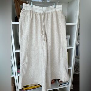 Anthropologie Cream Track Pants